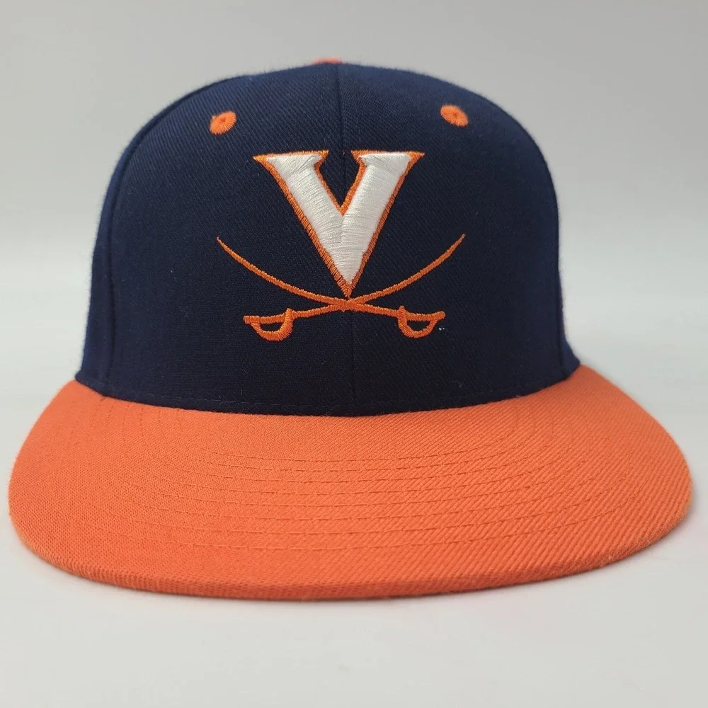 Virginia‎ Cavaliers Hat Fitted 6 3/4 Zephyr Blue Orange Wool Blend Wahoos NCAA